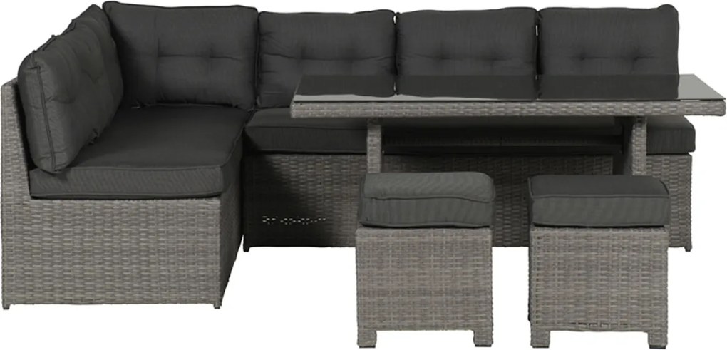 Garden Impressions Lapa lounge dining set 5-delig - grijs
