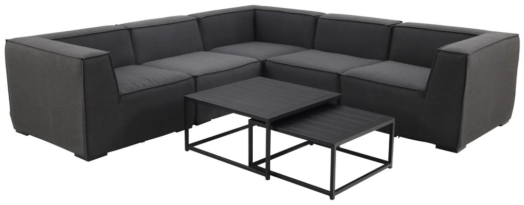 Liberty/Royalty Sunbrella loungeset - Sooty - 7-delig OP=OP