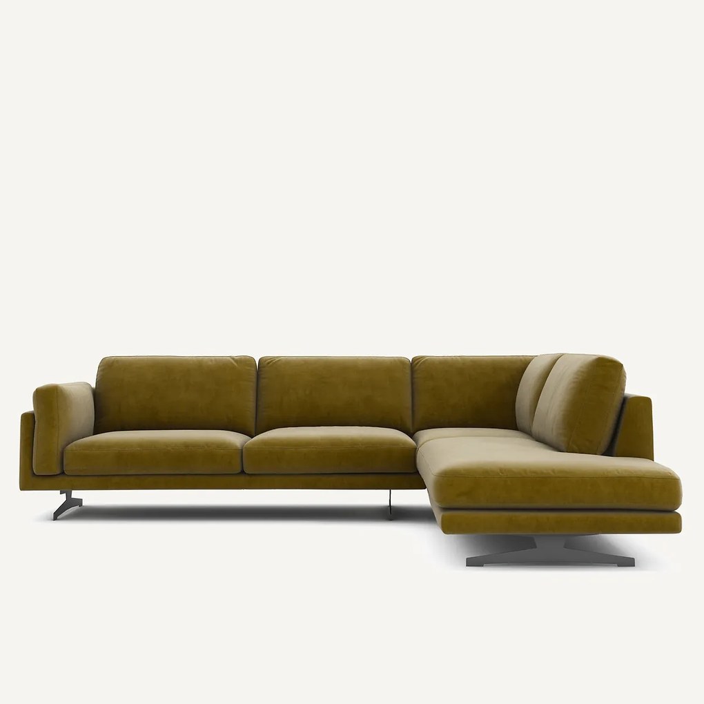 Hoekbank fluweel, César