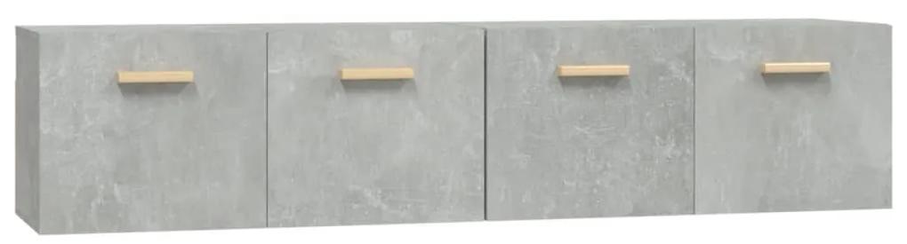 vidaXL Wandkasten 2 st 80x35x36,5 cm bewerkt hout betongrijs