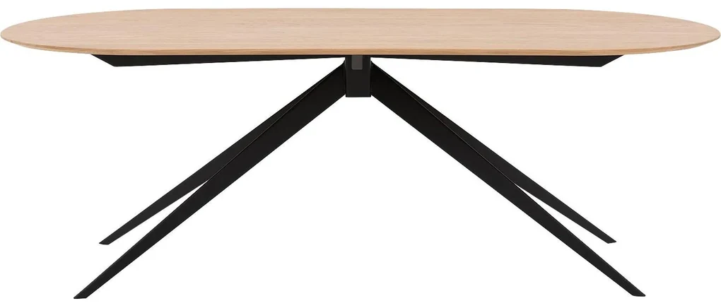 Goossens Excellent Eettafel Floyd, Semi rond 180 x 100 cm