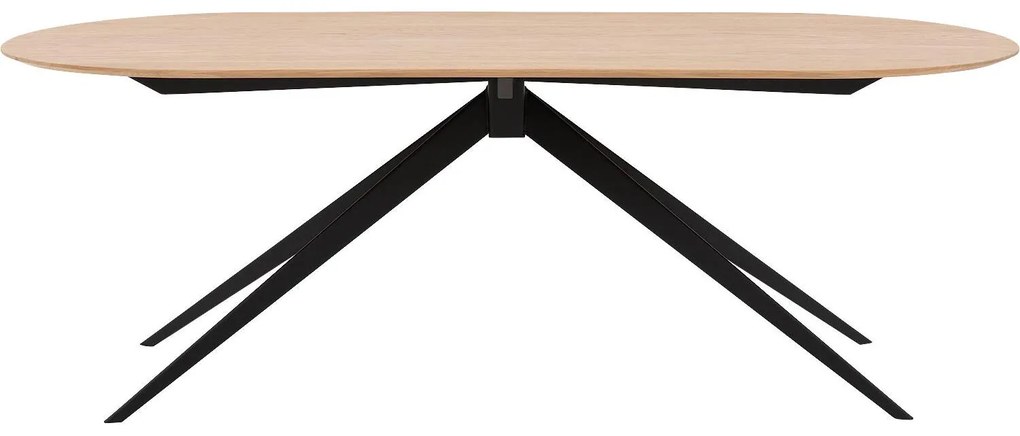 Goossens Excellent Eettafel Uniek, Semi rond 220 x 100 cm