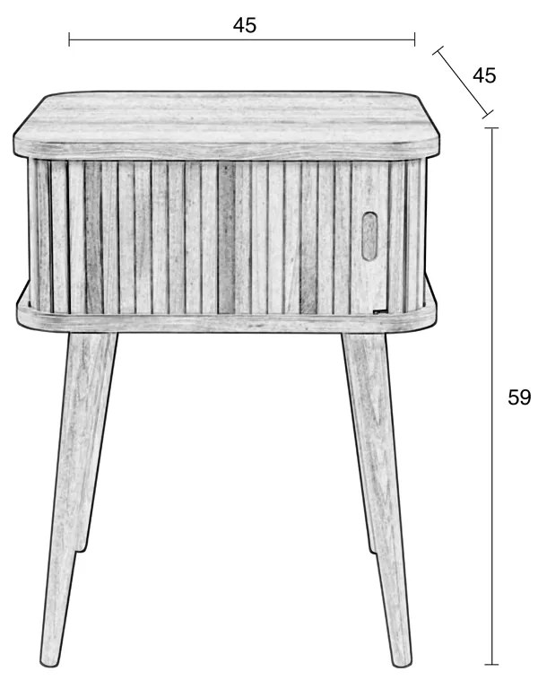 Zuiver Barbier Retro Bijzettafel Essen - 45x45x59cm.