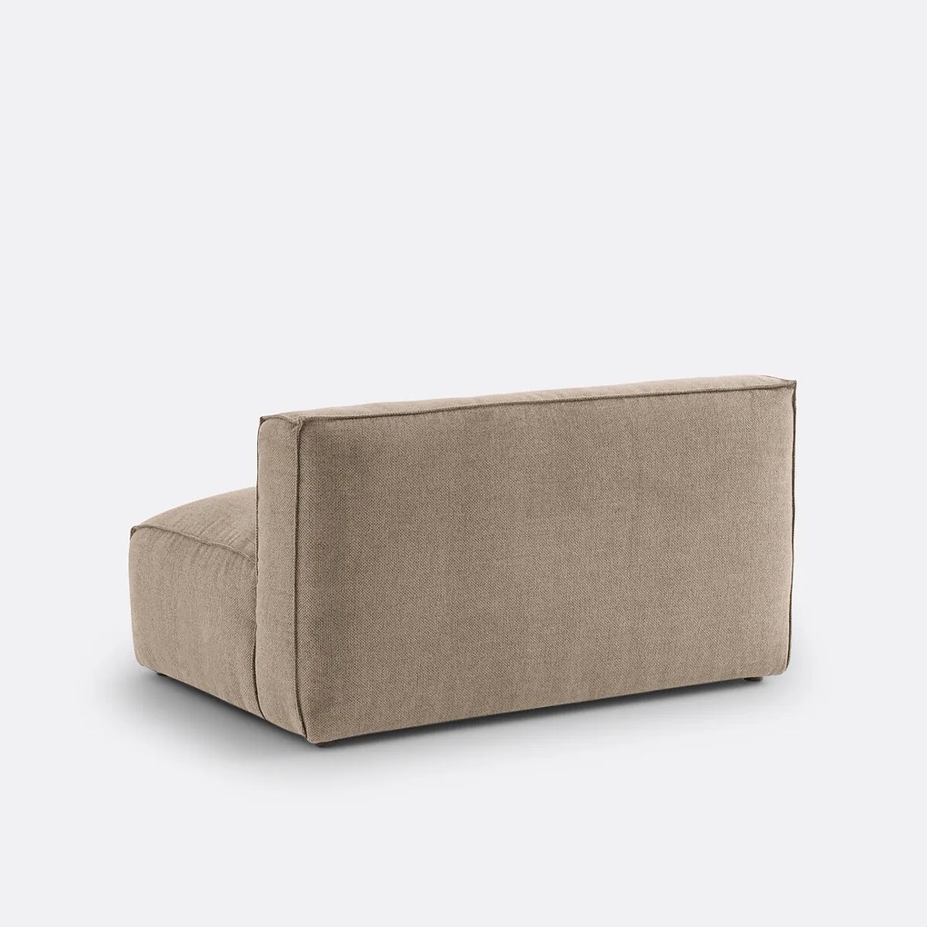 Element voor modulaire bank, 2-zit, in structuurstof, Seven