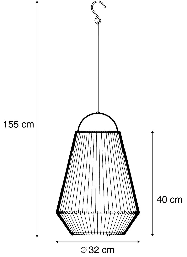 Buitenlamp Bohemian tafellamp grijs incl. LED 3-staps dimbaar IP54 solar oplaadbaar - DucaBohemian IP54 Bohemian Buitenverlichting rond