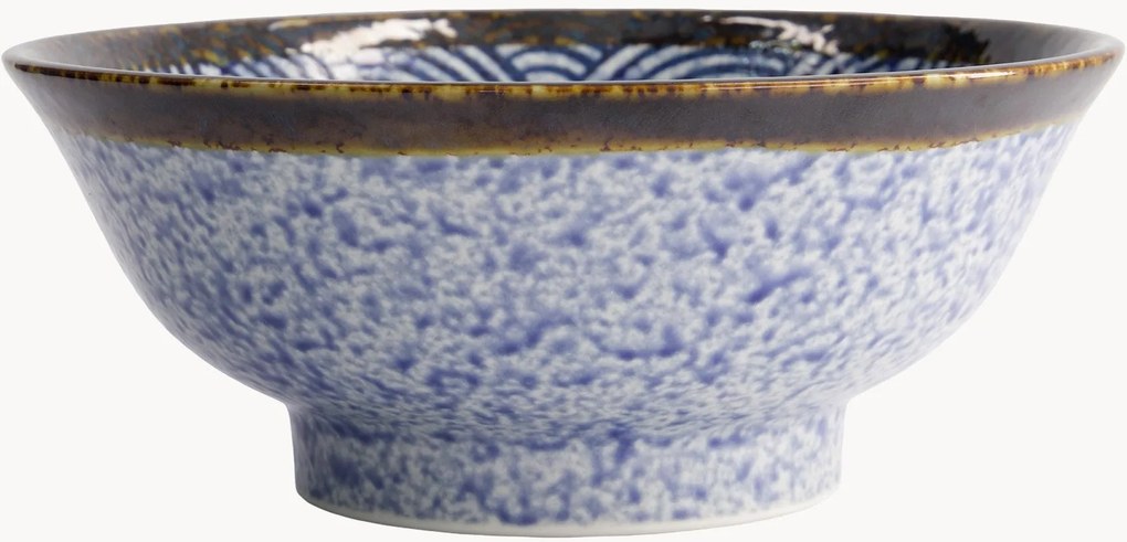 Steengoed ramenkommen Aisai Seigaiha, 3-delig