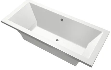 Xenz Society Duobad - 170x75x53 - afvoer Midden - acryl - wit 6870-01