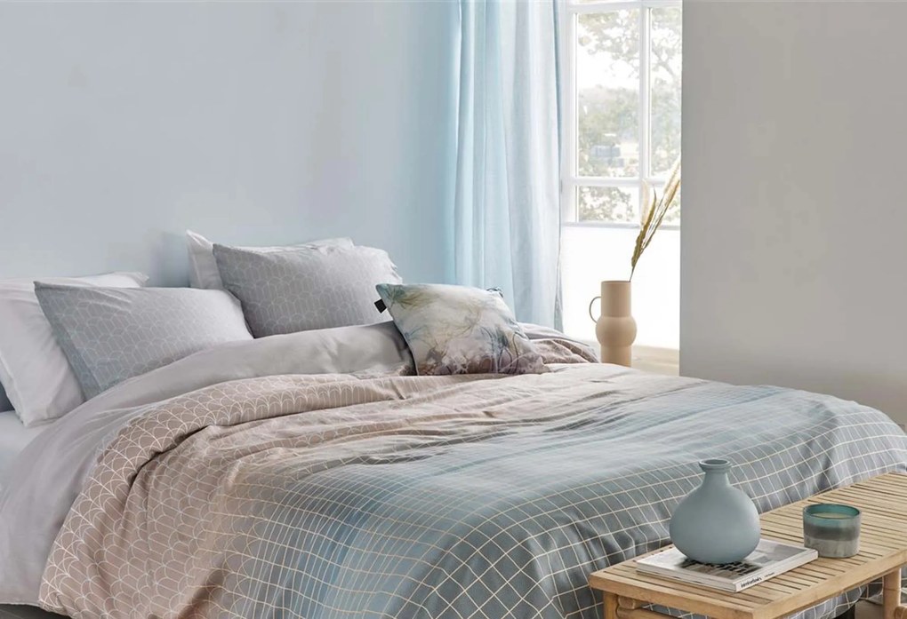 Beddinghouse Gillian Dekbedovertrek Blue Grey – Bij Swiss Sense