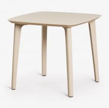 Tuinvierkante Tafel 85x85 Cm Van Polypropyleen Scand Tapioca Beige - Sklum
