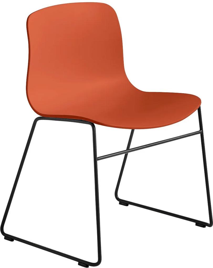 Hay About A Chair AAC08 Stoel Met Zwart Onderstel Orange