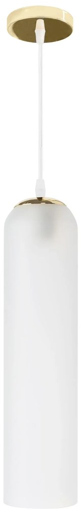 Hangende Glazen Plafondlamp Wit Goud APP665-1CP