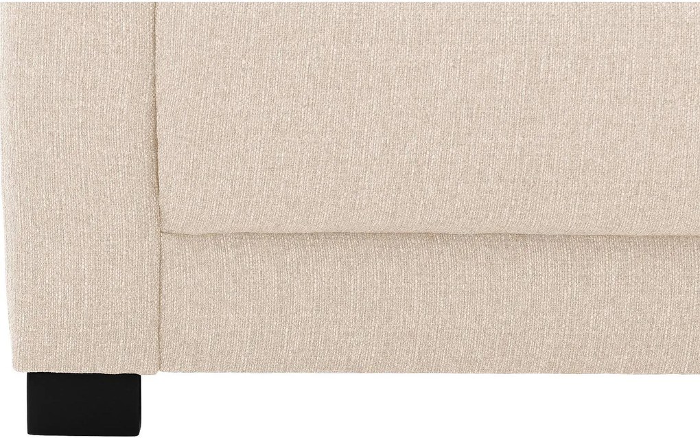 Goossens Bank My Style beige, stof, 2,5-zits, stijlvol landelijk met chaise longue rechts