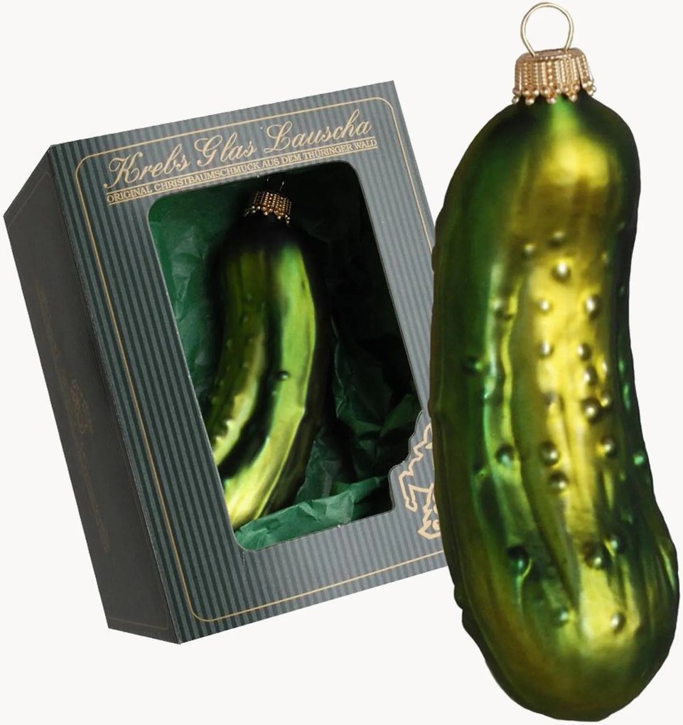 Handbeschilderde kerstboomhanger Pickle