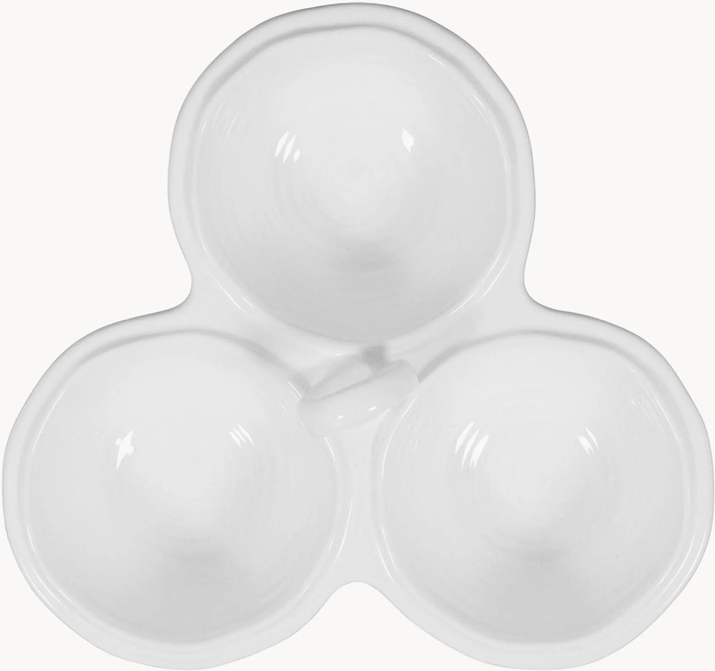 Drievoudige serveerschaal Darcy van aardewerk