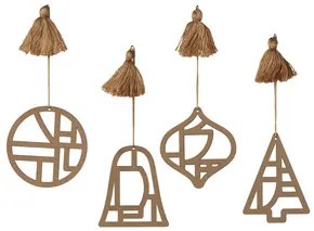 Kerst decoraties Bruin Broste Copenhagen  FILI X4