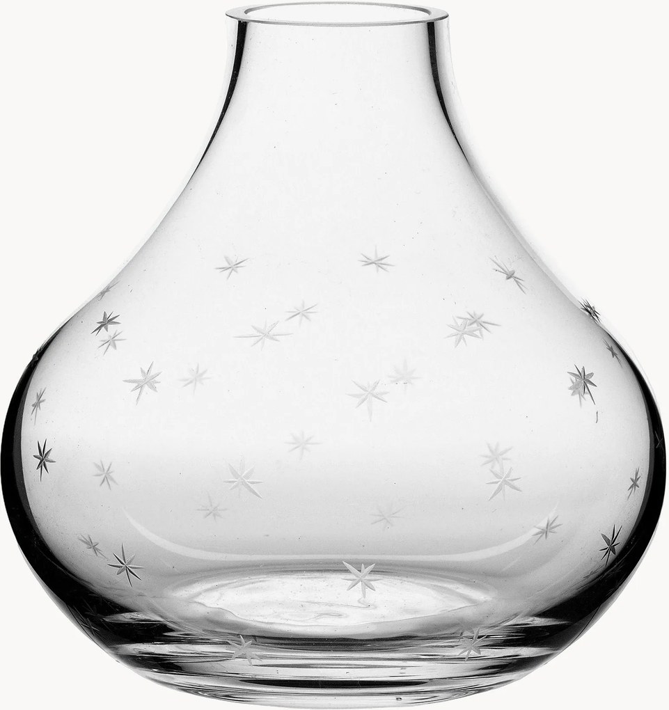 Mondgeblazen kristallen vaas Stars, H 11 cm