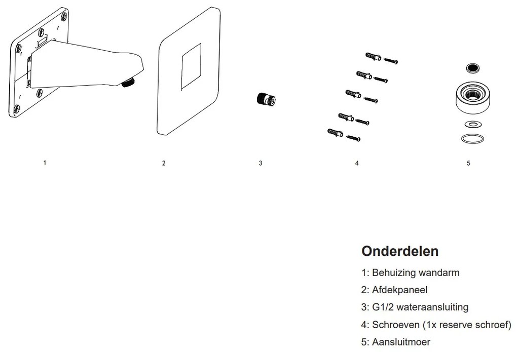 Hotbath Cobber M420 opbouw hoofddouche 30cm tuscan bronze