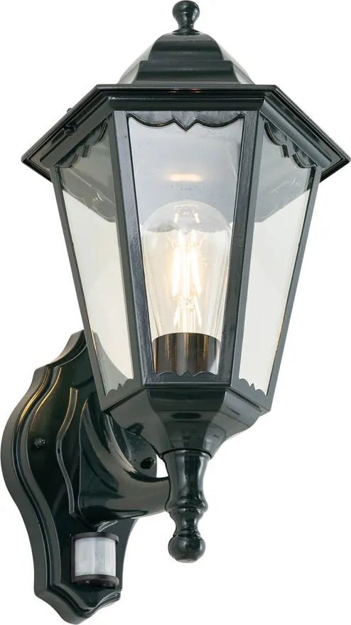 Buiten wandlantaarn donker groen met bewegingssensor IP44 - New Orleans up
