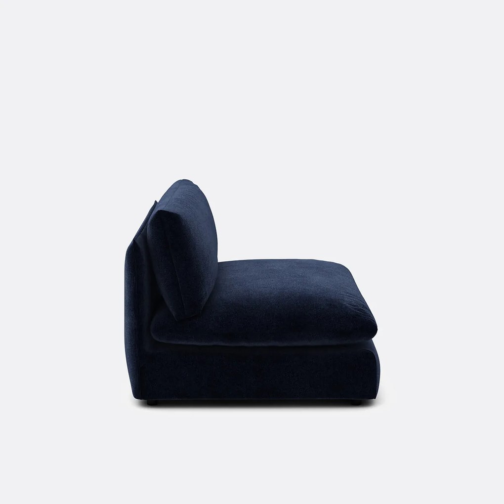 Fauteuil voor modulaire zitbank, in gemêleerd polyester, Malo