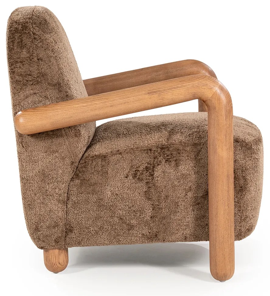 By-Boo Retrova Fauteuil Met Hout Bruin