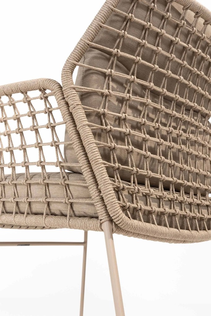 Taste by 4 Seasons Albano tuinstoel latte  Tuinstoel    taupe weerbestendig