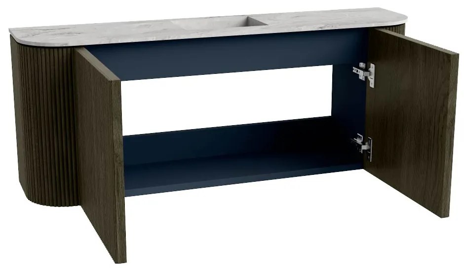 Mondiaz Joya DLux 105cm toiletmeubel ronding links/rechts shadow met wastafel faye midden zonder kraangat glace
