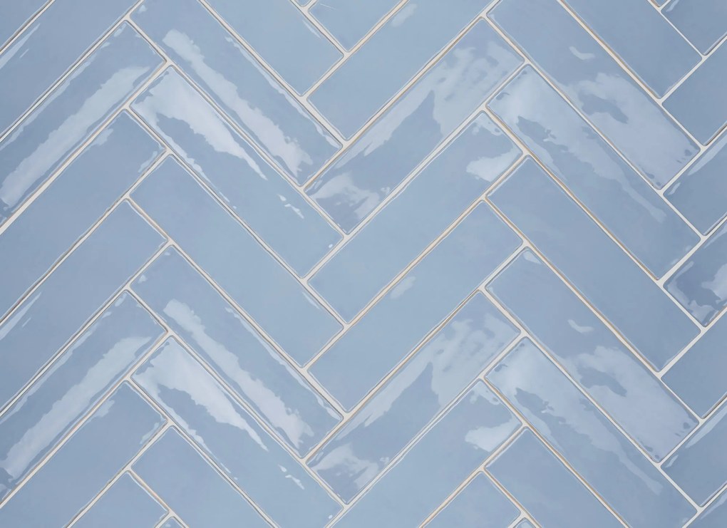 Wandtegel blauw Estudio Camden 30x7,5cm french blue glans