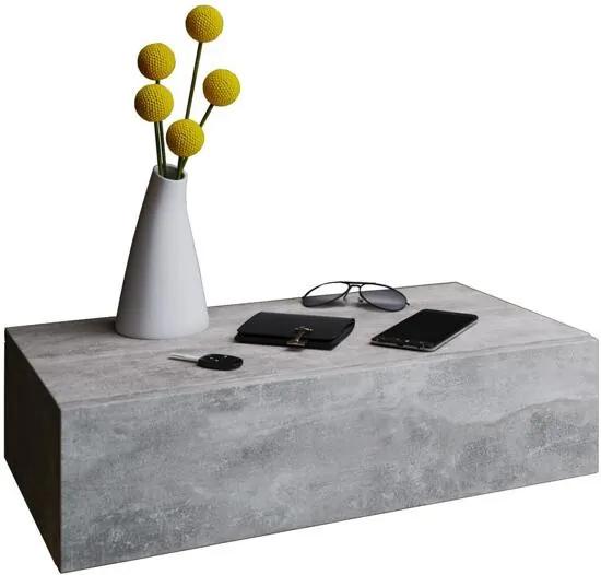 Zwevend nachtkastje halkastje Blado Maxi beton optik