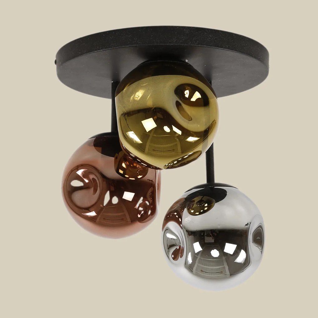 Plafondlamp Met Glasbollen