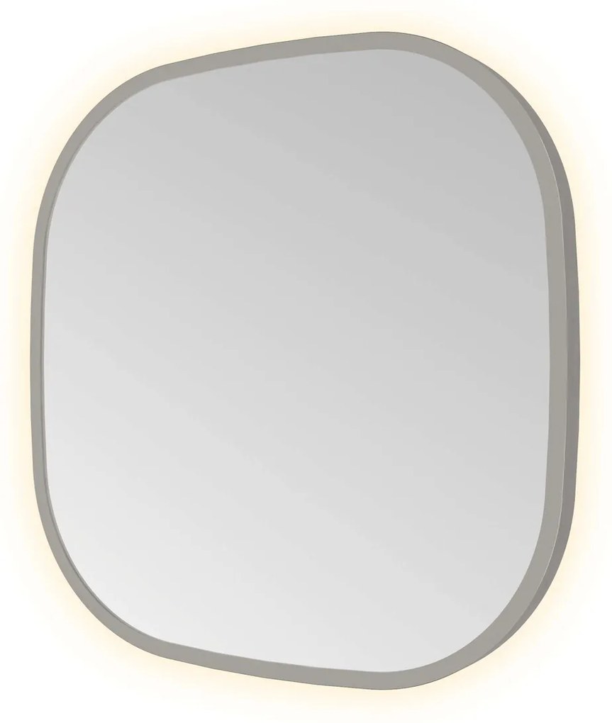 Hotbath &More Contour spiegel deens ovaal 40x40cm geborsteld gunmetal PVD