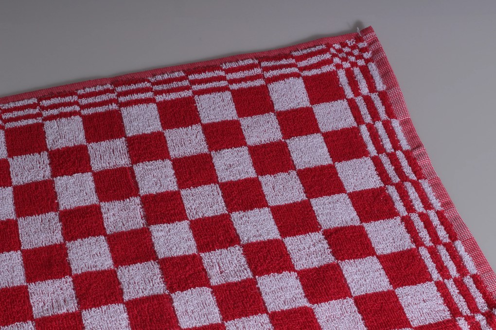 Keuken- &amp; Theedoek - Set van 12 - blok - horeca - rood
