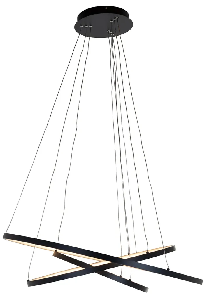 Richmond Interiors Amira Design Hanglamp Zwarte Ringen