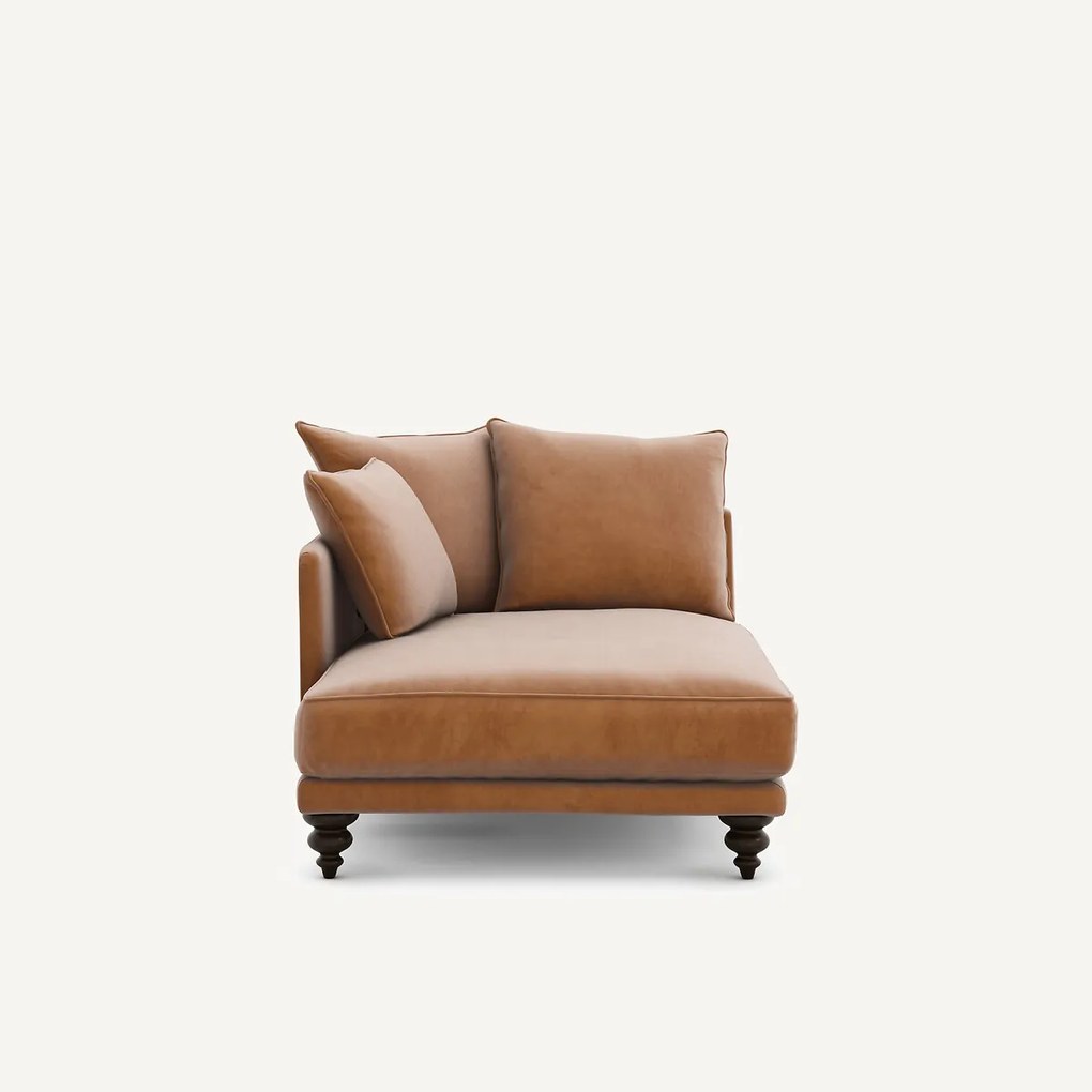 Longchair in fluweel, Lazare