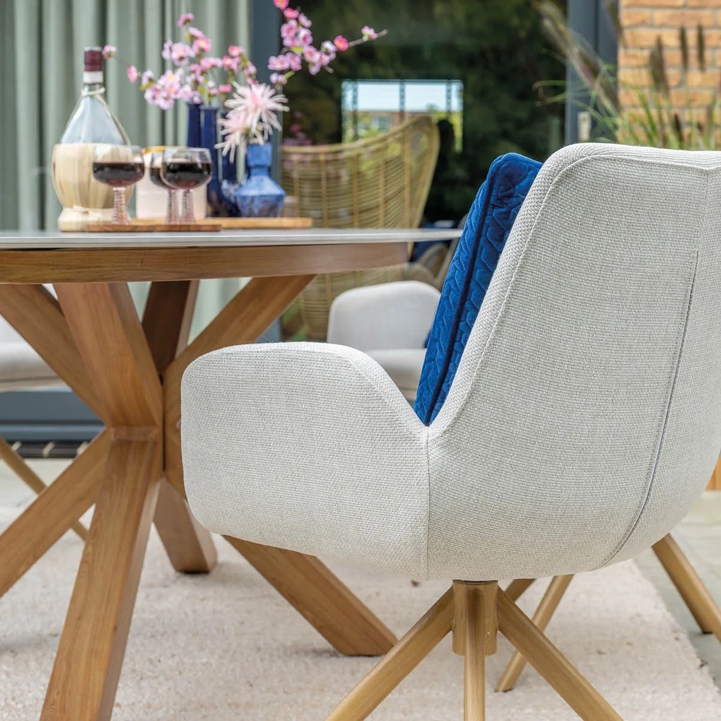 Garden Impressions Amalia tuinset draaibaar 7-delig - Scot tuintafel 230x115 cm