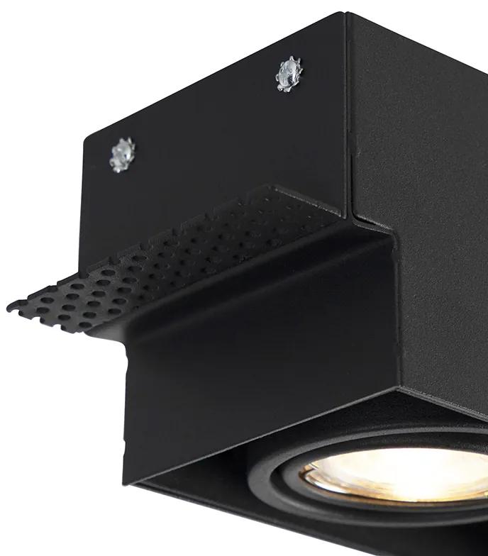 Inbouwspot zwart draai- en kantelbaar trimless 3-lichts - Oneon Design, Industriele / Industrie / Industrial, Modern GU10 Binnenverlichting Lamp