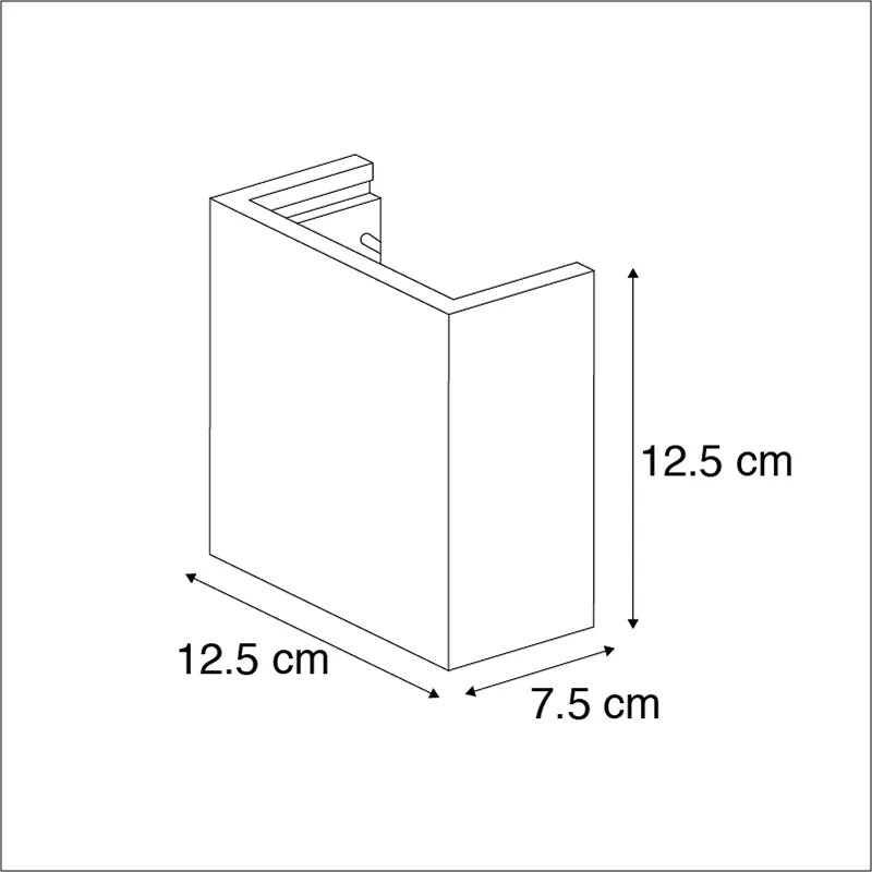 Smart wandlamp beton met lichteffect incl. Wifi G9 - Meave Industriele / Industrie / Industrial G9 vierkant Binnenverlichting Lamp