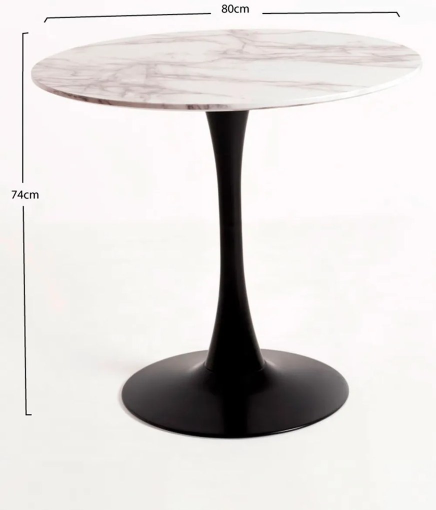 Kolio Tafel 80 cm Marmer