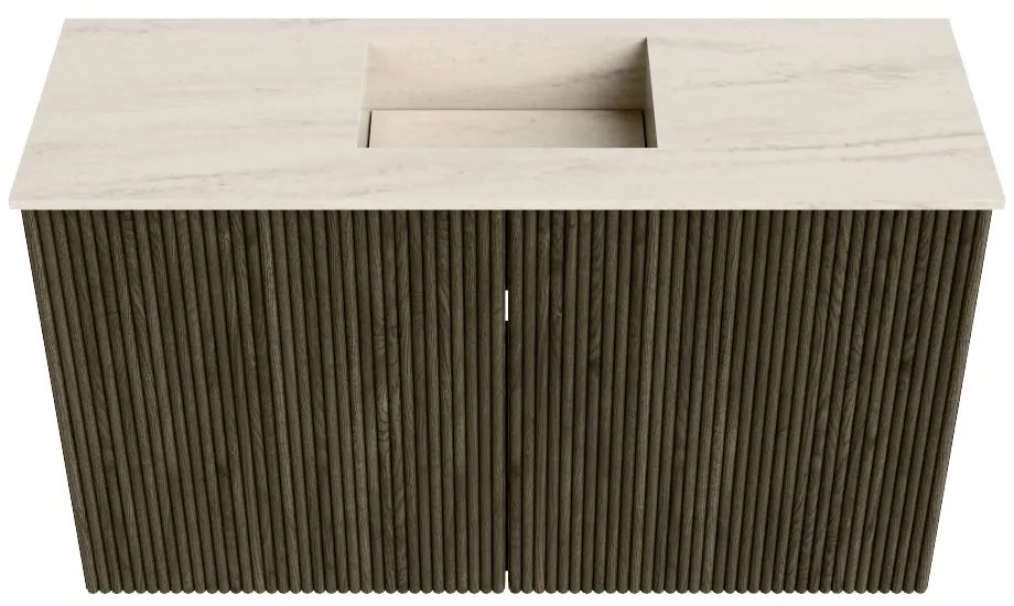 Mondiaz Joya DLux 70cm toiletmeubel shadow met wastafel faye midden zonder kraangat meli