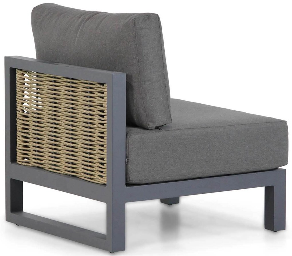 Chaise Loungeset 4 personen Aluminium/wicker Grijs Santika Furniture Santika