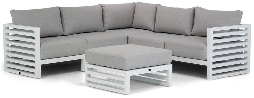 Hoek loungeset 5 personen Aluminium Wit  Santika Furniture Santika Jaya