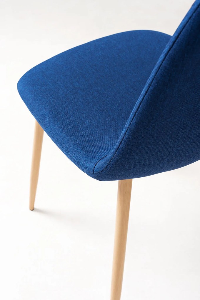 Set 4 Teok Stoffen Stoelen