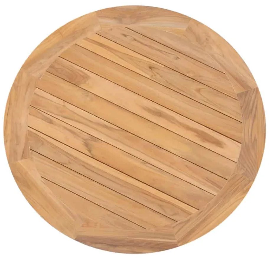 Taste by 4 Seasons Prado tuintafel met antraciet RVS frame en teak blad Ø 130 cm Tuintafel houtkleur weerbestendig
