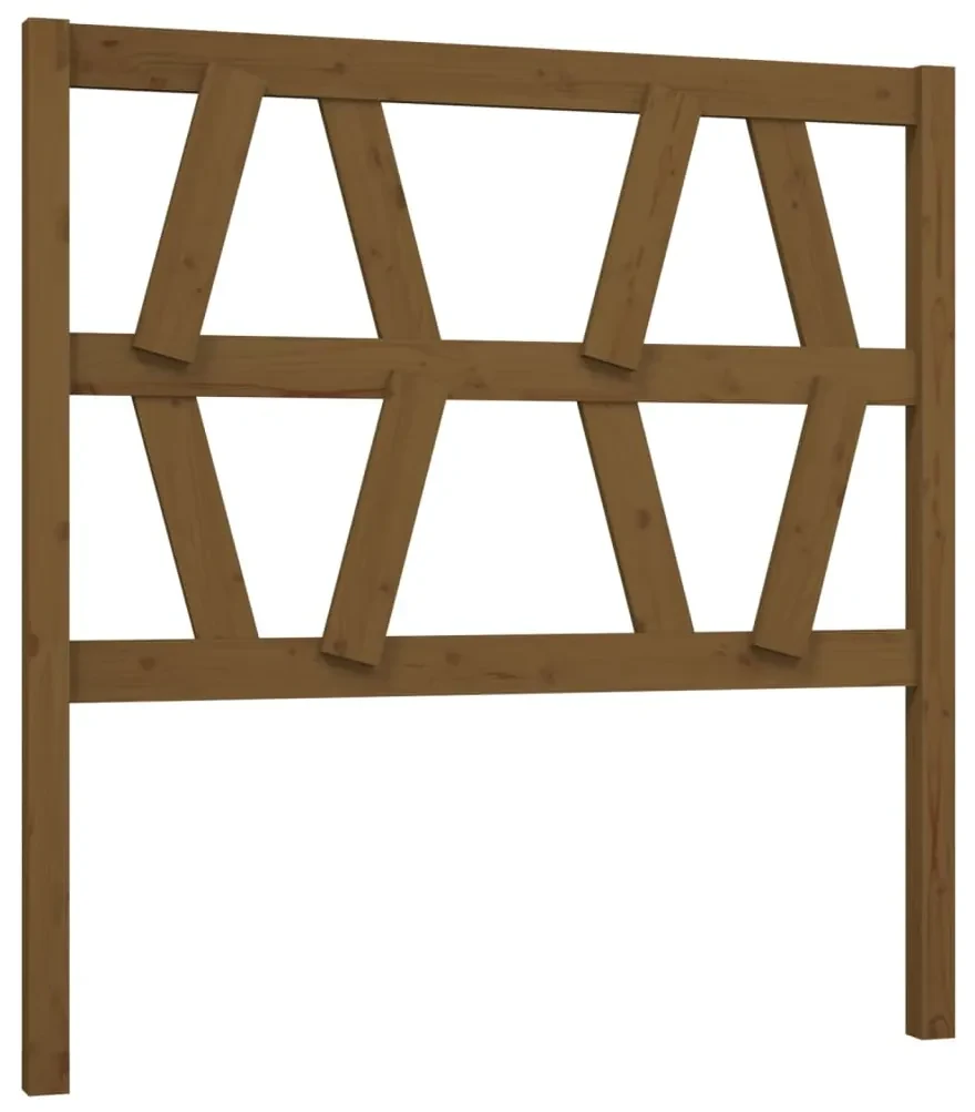 vidaXL Hoofdbord 106x4x100 cm massief grenenhout honingbruin