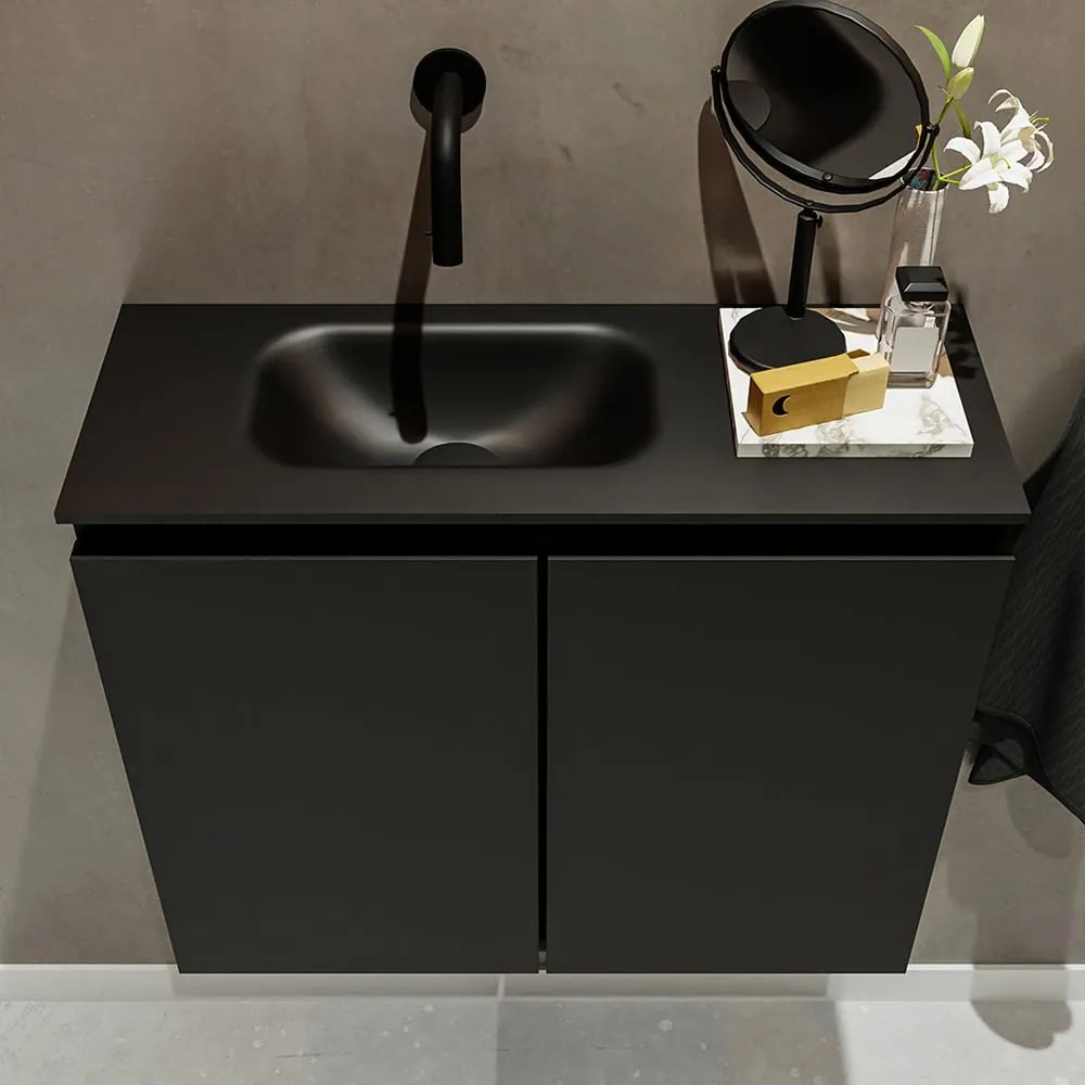 Mondiaz Ture 60cm toiletmeubel urban met wastafel urban links geen kraangat