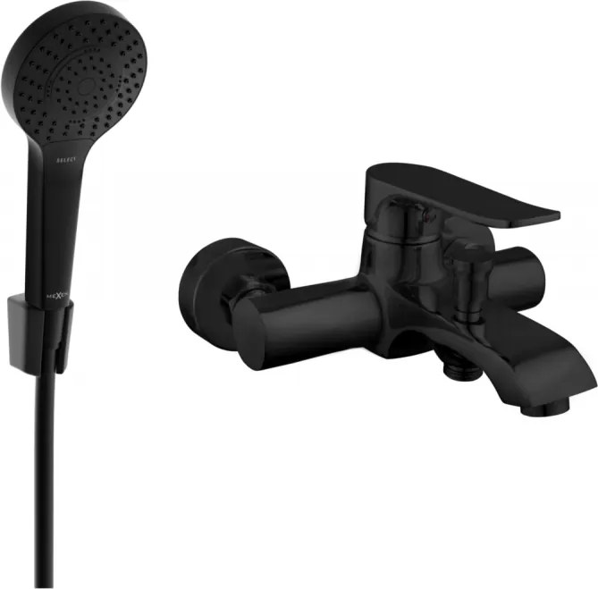 Mexen Pecos R05 badkraan met douche set, zwart - 7273R05-70
