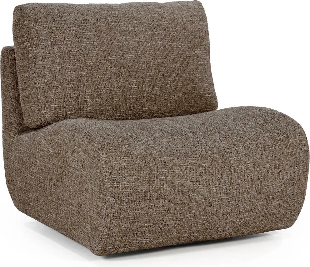 Draaibare Fauteuil Bruin Zonder Armleuning