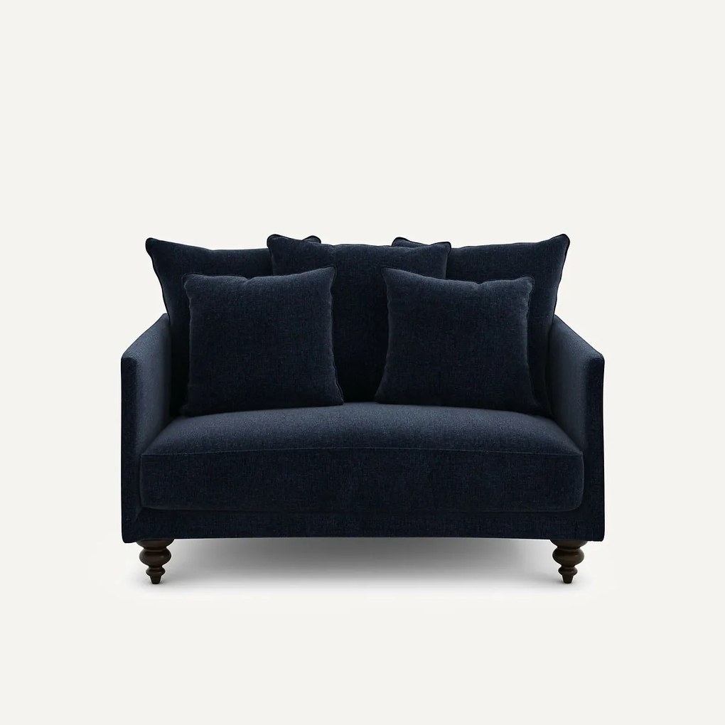 2-zits compacte bank in chenille fluweel, Lazare