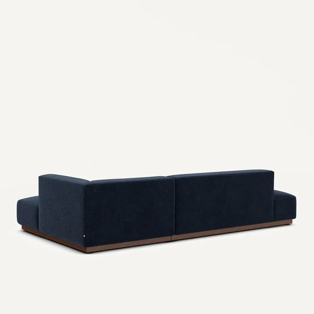 Rechter hoekbank XL in chenille fluweel, Jacopo