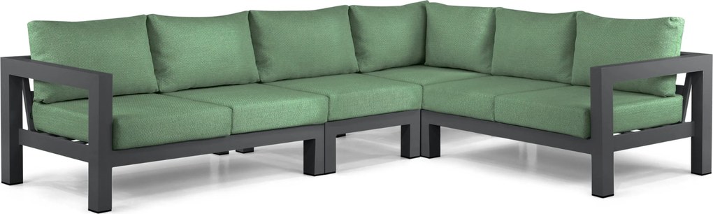 Hoek loungeset 6 personen Aluminium Grijs Lifestyle Garden Furniture Luca