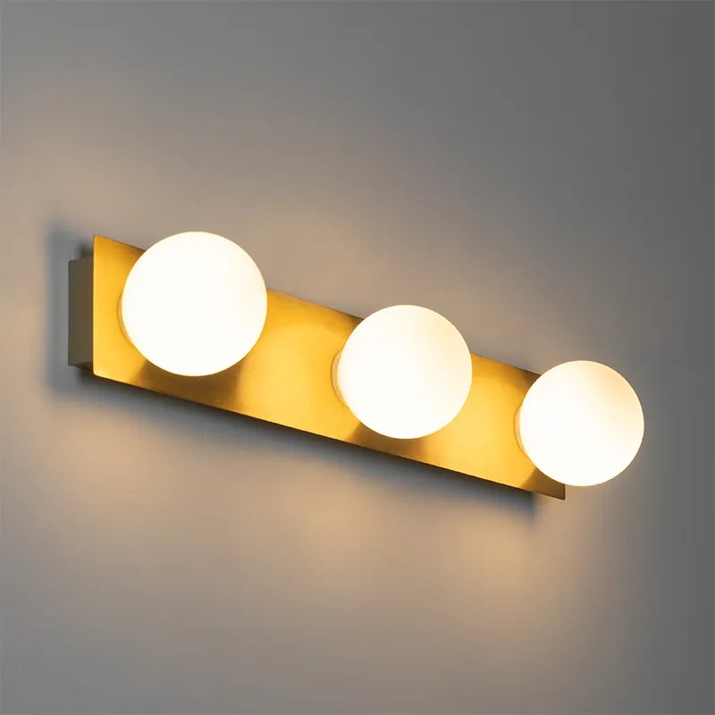 Moderne wandlamp goud 48 cm IP44 3-lichts - Cederic
